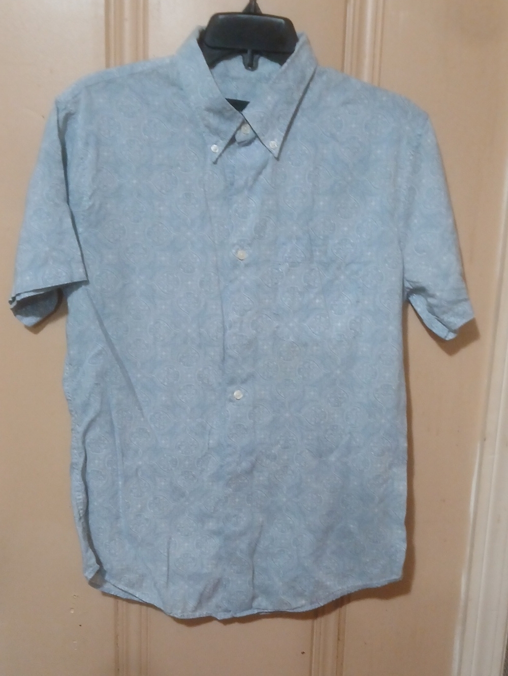 Abercrombie & Fitch Light Blue Short-Sleeve Button-Down Shirt